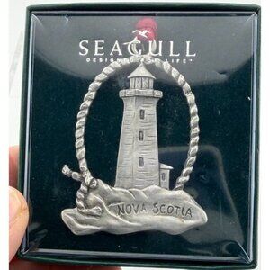 Vintage Seagull Pewter Nova Scotia Lighthouse Ornament 1994 Boxed